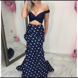 Navy Blue Sherri Hill Prom Dress!